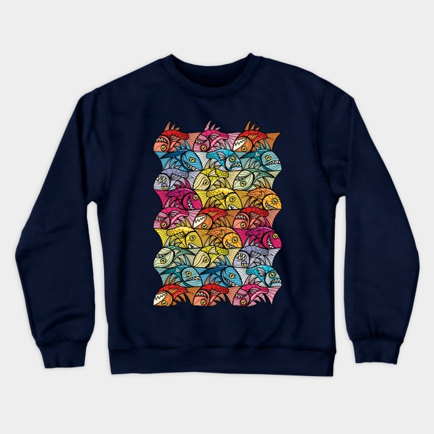 Escher Style fish Crewneck Sweatshirt by Maxsomma